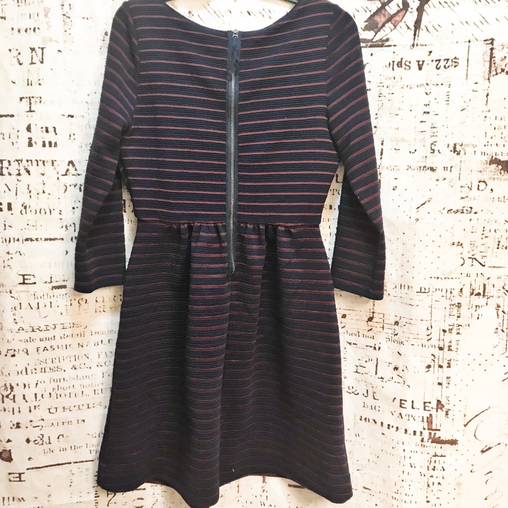 Maeve Anthropologie Brenna Dress Striped Skater - Picture 8 of 8